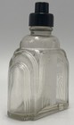 Vintage Art Deco Glass Holy Water Bottle White Cross Bakelite  Sprinkle Top