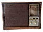 Vtg Sony 3-band Tabletop Radio Model Icf-9660w Am Fm Tv-l Tv-h Wb Tested Working