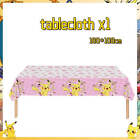 Pink Pokemon Birthday Party Decoration Disposable Tableware Set Pikachu Tableclo