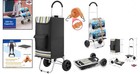 220 Lbs Capacity Foldable Shopping Cart With Extra Large Black Bag   Bungee Cord