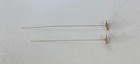 Two Flower Floral Antique Enameled Hatpins Hat Pins Green   Burgundy Ca  1890s