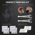 156pc Body Piercing Kit - Belly Ring Nose Septum Tragus Ear Cartilage Industr   