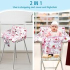 Shopping Cart Cover For Baby 2-in-1 High Chair Cover With Portable Cloth Bag    