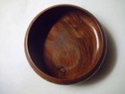 Vintage Carved Wood Bowl With 3 Kneeling Elephant  Bowl Stand With Inlays