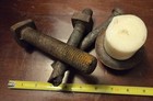 Vintage Antique Industrial Bolt Candle Holder Welded Sculpture