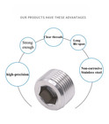 10pcs Thread Socket Pipe Plug Stainless Steel Plug Allen Head 1 2  Npt Pipe