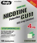 Rugby Sugar Free Nicotine Polacrilex Gum  100 Count - 4 Mg - Coated Mint Flavor