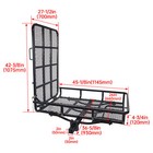 500lbs Mobility Carrier Wheelchair Scooter Rack Cargo Hitch Carrier Medical Ramp