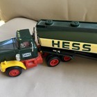 Hess Fuel Oils Gasoline Tanker Truck Advertising  Green yellow red  Gas   Oil