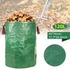 72 32gal Garden Leaf Bags Reusable Heavy Duty Collapsible For Lawn   Yard Waste