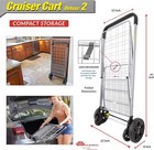 Cruiser Cart Deluxe 2 Shopping Grocery Rolling Folding Laundry Basket On Wheels