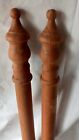 Vintage Pair Pine Columns Posts Pillars W  Urn Finials 30 1 4  High