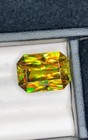 5 04 Ct Natural Full Fire Sphene Titanite Radiant Cut Gemstone For Jewellery