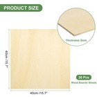 20pcs Basswood Sheets 16 X 16 X 1 8 Inch Plywood Wood Panels Lightweight