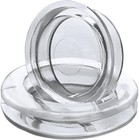 1 Set Of 2 Inch Patio Table Umbrella Hole Ring   Cap Set Premium Silicone Clear