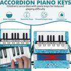 17 Key Piano Accordion  Lightweight   Compact Acordeon  Celluloid Accordions    