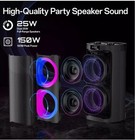 Karaoke Machine Bluetooth 2 Microphones Karaoke Speaker System  Rgb Lights Party