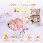 Rechargeable Baby Sleep Soother Bear  Nursery Decor Night Light Projector  Mom s