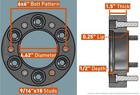 4pc 1 5  Wheel Spacers - 6 Lug Skid Steer - For Bobcat Case John Deere Cat Terex