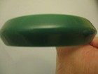 Vintage Estate Antique Art Deco  Dark Green Beveled Bakelite Bangle Bracelet 