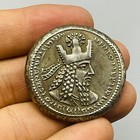 Unique Old Sassanian Sassanid Bronze Rare Coated Coin In Good Condition