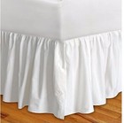 3 Side Solid White Dust Ruffle Open Corner Bed Skirt 650 Tc Cotton All Size drop