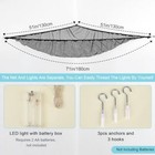 Stuffed Animals Net Or Hammock Kids Toy Storage Organizer With Led Light Black