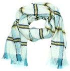 Nwt A New Day Womens Plaid Sweater Wrap Drape Scarf Blue 26 X 82
