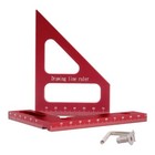 3d Multi-angle Measuring Ruler 45 90 Degree Aluminum Alloy Woodworking Square Pr
