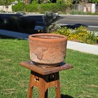 Vintage Mexican Terracotta Planter Rustic Wabi Sabi Primitive Clay Garden Pot10 