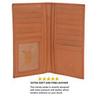 Leatherboss Genuine Leather Checkbook Cover Wallet With Credit Card Holder