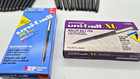 Lot Of 2 Dozen Vintage Uni-ball Xl Micro Blue   Red Ink Rollerball Pens  2mm New