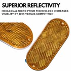 Oval Reflectors Red amber Self Adhesive Or Drill Mount Quick Mount Sae 13 Dot