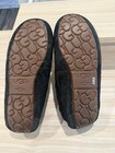 Ugg Dakota Women   s Us 8 Black Suede Sheepskin Lined Moccasin Slippers