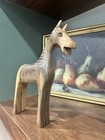 Vintage Hand Carved Wooden Horse Figurine Folk Art Rustic Decor