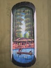 Vtg Signed Tikirin Folk Art Painting Vintage Wooden Stringed Musical Instrument
