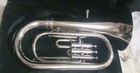 Euphonium  3 Valve Horn Of Pure Brass In Silver Chrom Polish case Box  Free Ship
