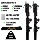 2 Pack - Trimax 9 Ft Heavy Duty Thick Steel Stand  Wind Resistant  3 Sec  2 Ris 