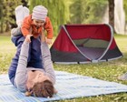 Kidco Peapod Portable Pop Up Infant Toddler Baby Travel Bed Red