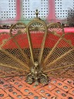 Fire Screen Fan 1920s Gargoyle Peacock  Griffin