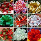 Gift Pull Bows - 5  Wide  Set Of 9  Fall  Thanksgiving  Christmas  Hanukkah  Red