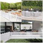 Vinyl Picket Fence White Pvc Panel 84  wx30  h Yard Garden Straight 34 Pickets N