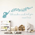 Home Nursery Room Wall Decor Sticker Baby Elephant Blowing Bubble Wall Sticke   