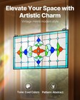 Vevor Stained Glass Tiffany Style Hanging Window Panel With Chain 26 X 16 Inches