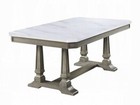 On Sale Brown Oak   White Faux Marble Dining Room 7 Piece Table Chairs Set Ica8