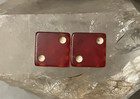 Vintage-verified Bakelite-transparent Red-15 Mm Set Of Dice