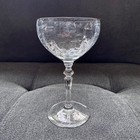 Rock Sharpe 2011-10 Floral Etched Crystal Glasses   5 Sizes   32 Total Pieces