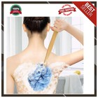 Long Handle Back Scrubber For Shower  Exfoliating Bath Brush With Loofah Sponge