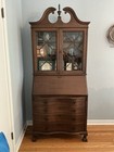 Antique Secretary Desk  Solid Mahogany  2 Pcs  Secret Compartments