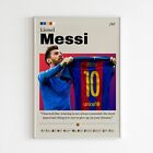Lionel Messi Poster  Barcelona Print Fan Gift  Football Print  Messi Wall Art